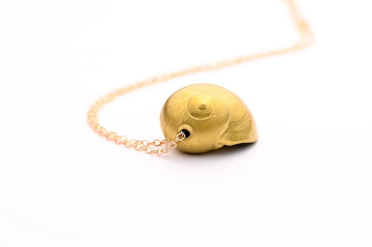 Sea Witch Seashell: Gold Spiral Seashell Necklace (reminiscent of Vanessa/Ursula from The Little Mermaid)