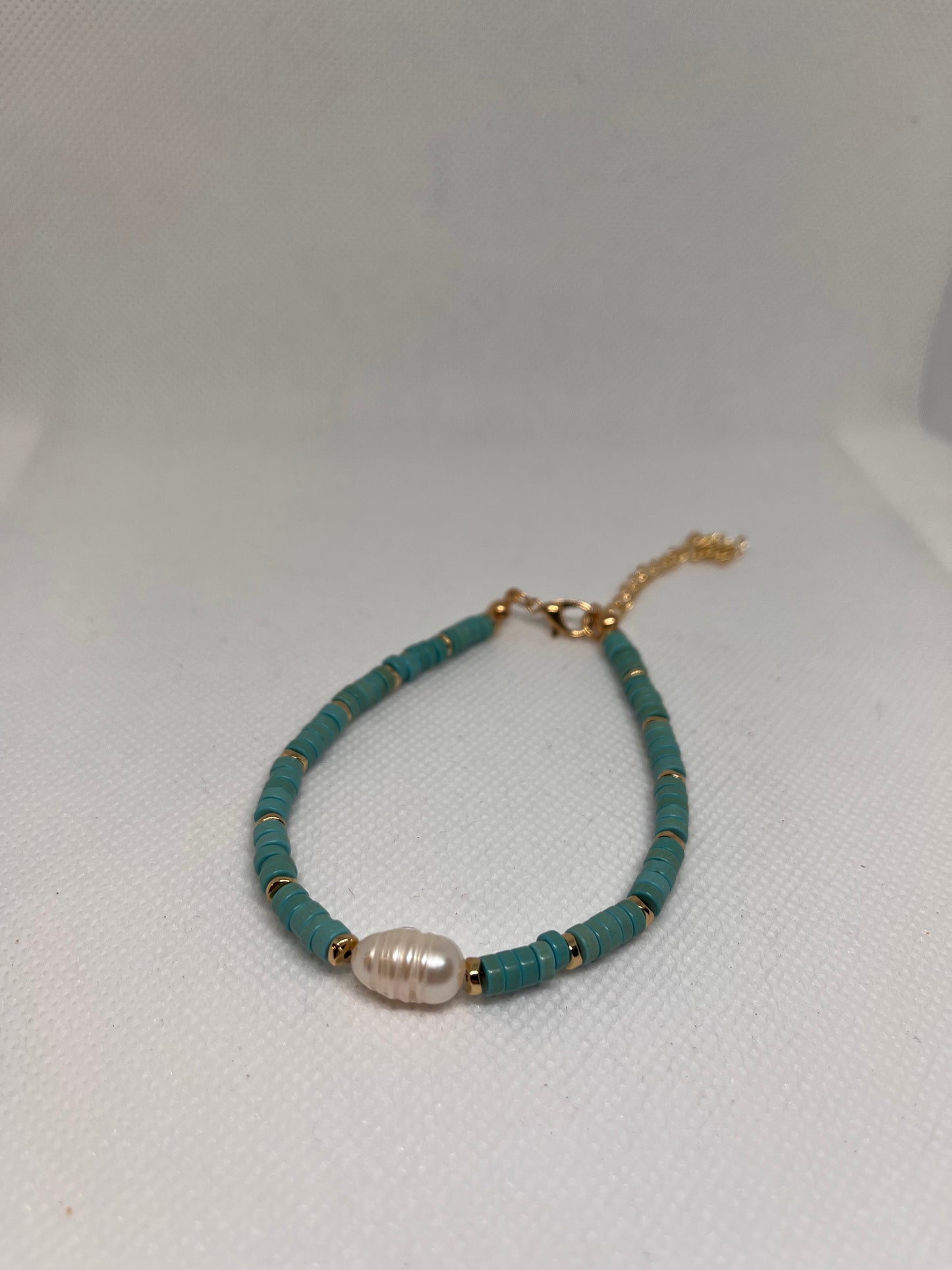 Turquoise Bracelet with Cultured Pearl