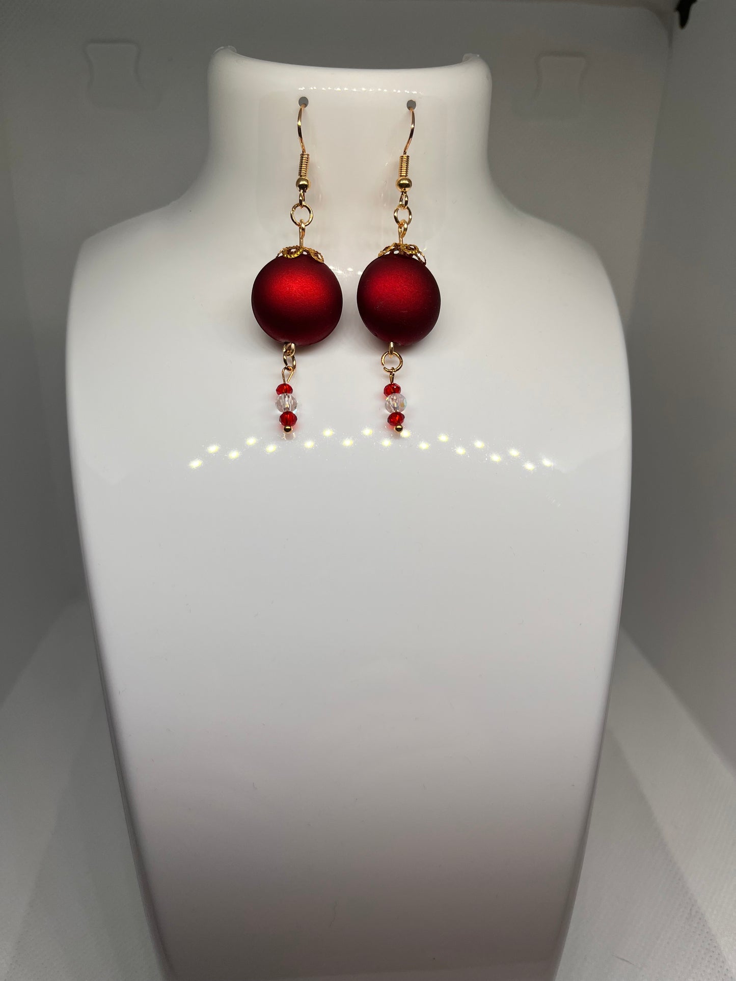 Christmas Ornament Beaded Holiday Earrings